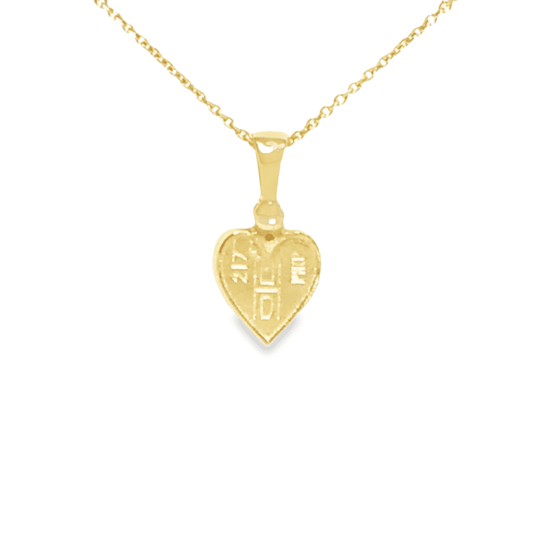 Gold Quartz Heart Inlaid Pendant, Alaska Mint