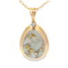 Gold Quartz Inlaid Pendant with Diamond, Alaska Mint