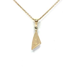 Gold Quartz Sail Inlaid Pendant