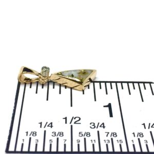 Gold Quartz Sail Inlaid Pendant