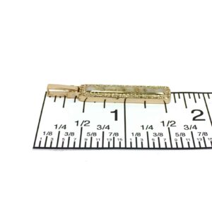 Gold Quartz Rectangle Diamond Halo Pendant