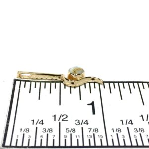 Gold Quartz Round Inlaid Curved Gold Bar Pendant