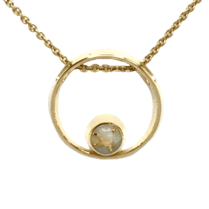 Gold Quartz Open Circle Pendant, Alaska Mint