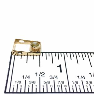 Gold Quartz Round Inlay Rectangle Pendant