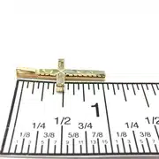 Gold Quartz 4 Section Cross Pendant