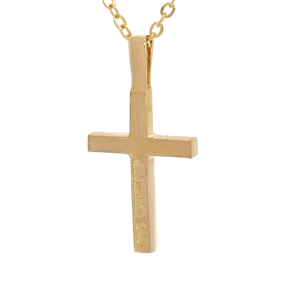 Gold Quartz 4 Section Inlaid Cross Pendant, Alaska Mint