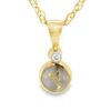 This gold quartz round pendant is a great gift to bring back from Alaska.