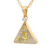 Triangle Gold Quartz Pendant with Diamond, Alaska Mint