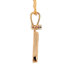 Triangle Gold Quartz Pendant with Diamond, Alaska Mint