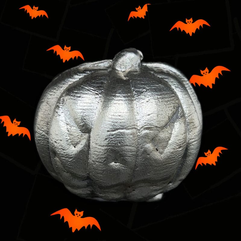 Pure Silver Pumpkin 3-D Small