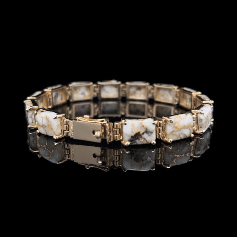 Gold quartz bracelet