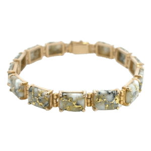 Gold Quartz Bracelet 14k Gold, Alaska Mint