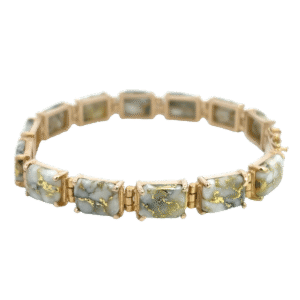 Gold Quartz Bracelet 14k Gold, Alaska Mint