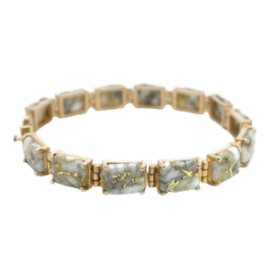 Gold Quartz Bracelet 14k Gold, Alaska Mint