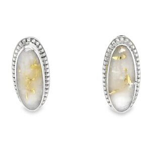 These gold quartz earrings set in white gold are a great fine jewelry Alaskan gift