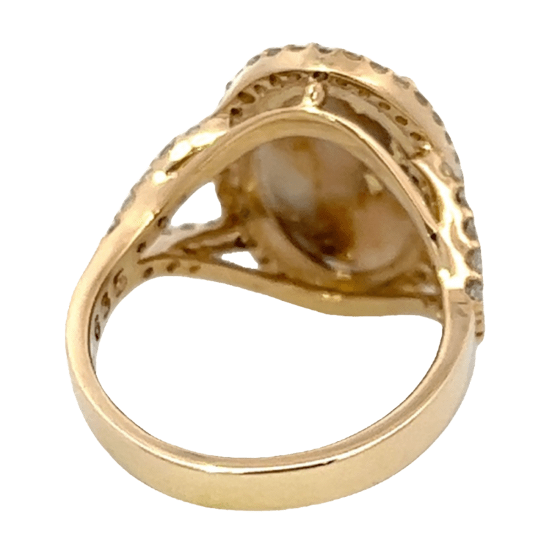 .65ctw Diamond, Gold Quartz, Ladies Ring, Alaska Mint