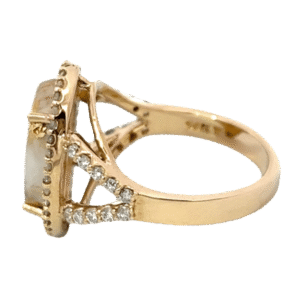 .65ctw Diamond, Gold Quartz, Ladies Ring, Alaska Mint