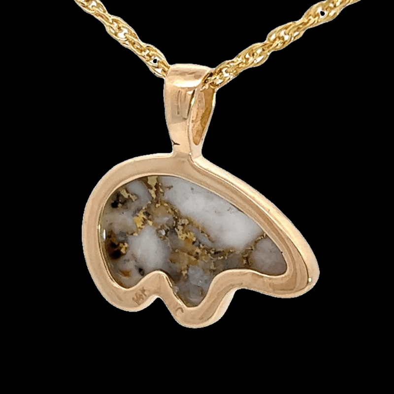 Gold quartz, Pendant, Bear, Alaska Mint, PBR1XLHQX