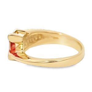 Gold Quartz Topaz & Diamond Lady's Ring, Alaska Mint