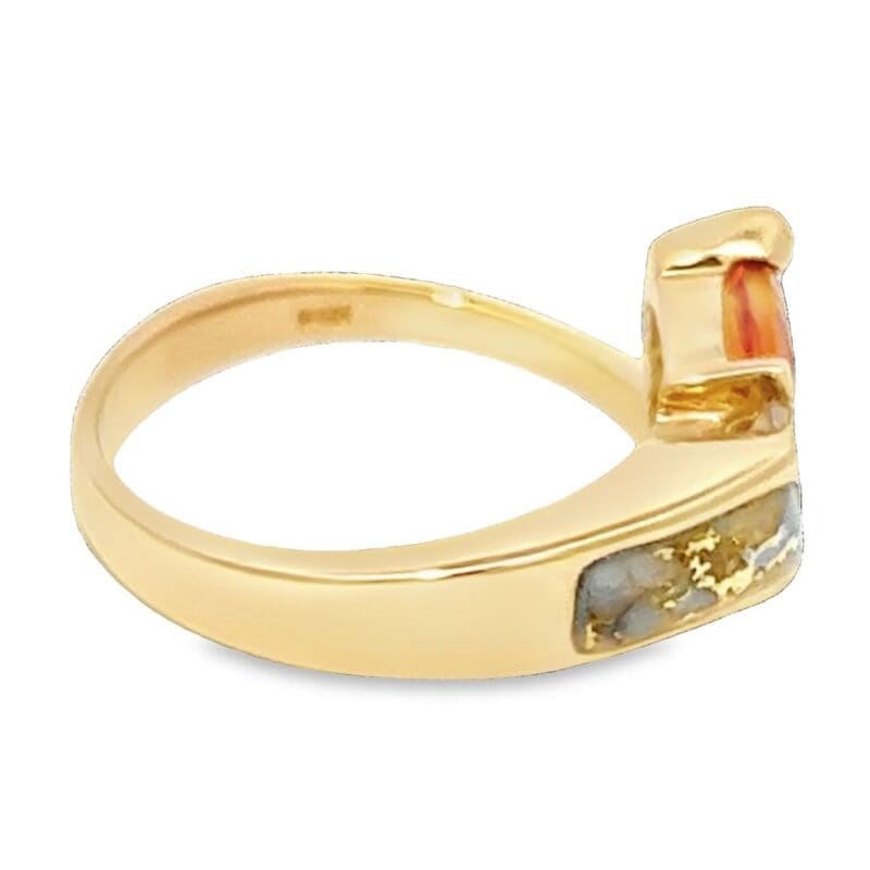 Gold Quartz Topaz & Diamond Lady's Ring, Alaska Mint
