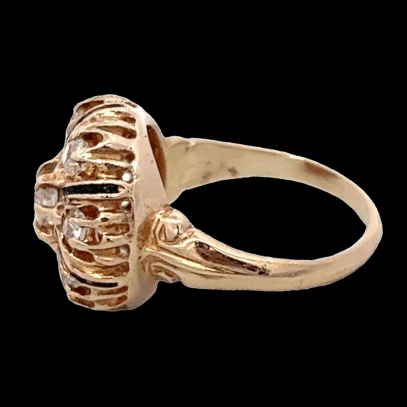 Estate Ring, 14k Gold, Diamond, Diamond Ring, Old Mine Cut, Alaska Mint, Estate 071516