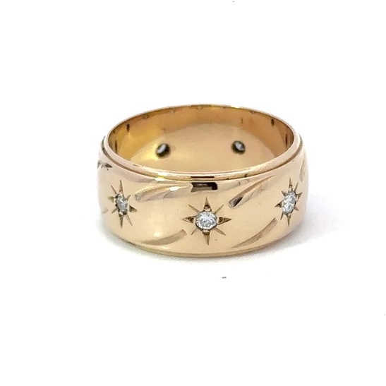 Estate Lady's Gold & Diamond Band 071519 - Image 4
