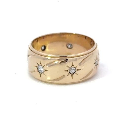 Estate Lady's Gold & Diamond Band 071519 - Image 3