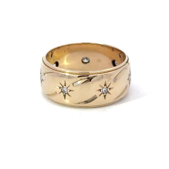 Estate Lady's Gold & Diamond Band 071519 - Image 2