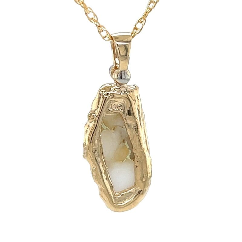 Gold quartz, .02ct Diamond, Pendant, Alaska Mint, 073154 $815