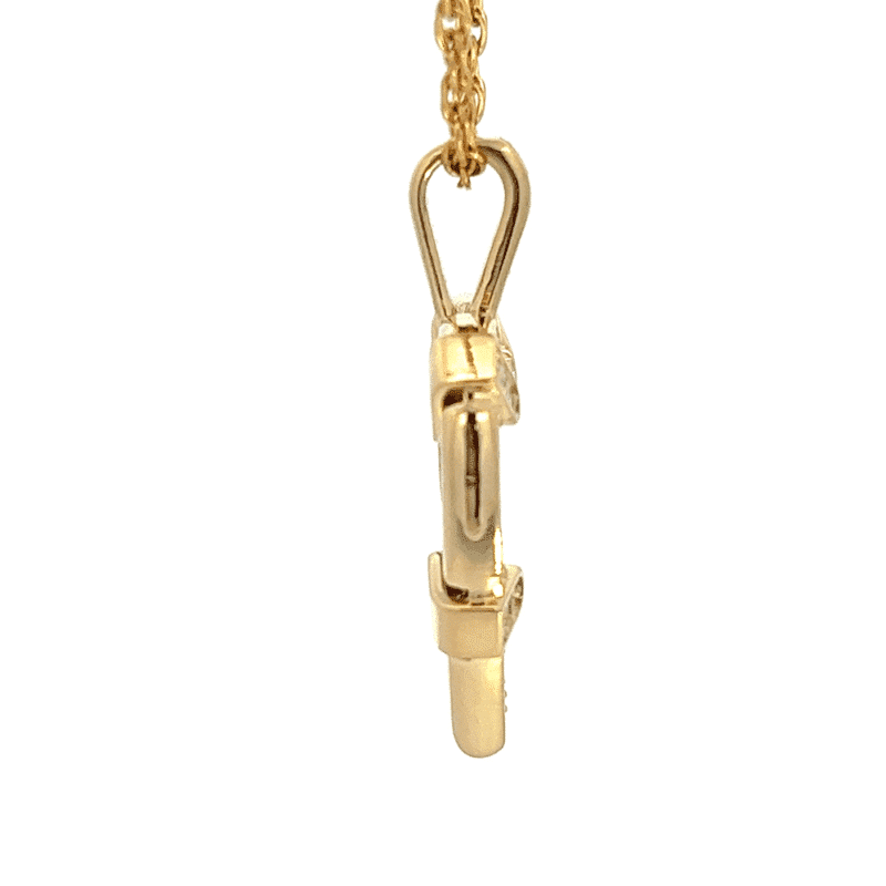 Gold nugget, Diamond, Heart, Pendant, Alaska Mint, 18k, 073202 $6975