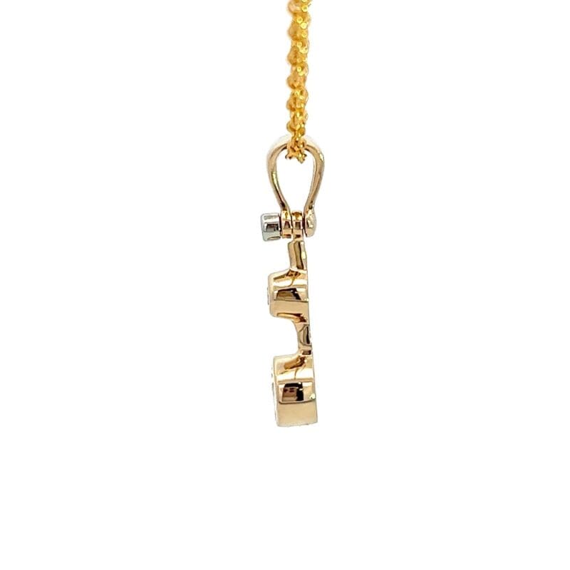 Gold quartz, Diamond, Pendant, Drop Pendant, 2in, Alaska Mint, FF220G2 $530