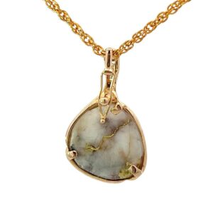 Gold quartz, Pendant, Alaska Mint, PN394D6QX $1620