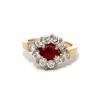 Estate Ring, Ruby, Diamond, Alaska Mint, Jewelry, estate 071007