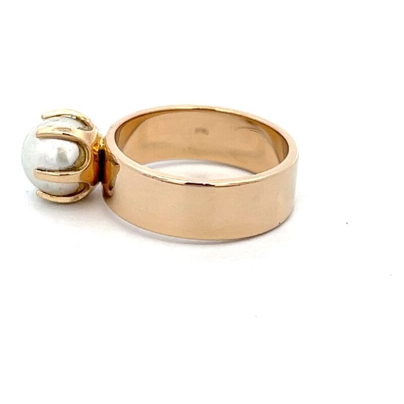 Estate Ring, Pearl, 14k Gold, Sz6, Alaska Mint, Estate 071292 $645