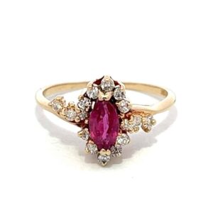 Estate Ring, Ruby, Diamond, Alaska Mint, Jewelry, estate 071357