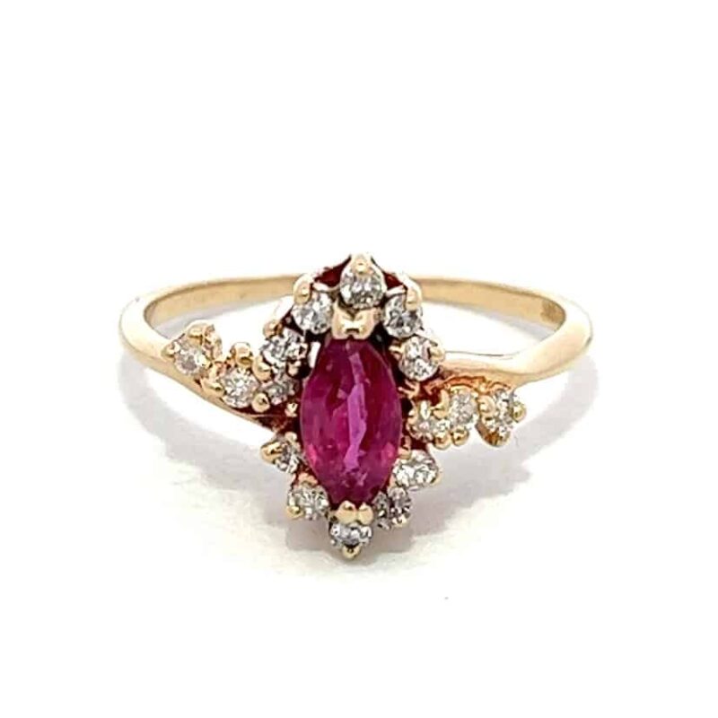 Estate Ring, Ruby, Diamond, Alaska Mint, Jewelry, estate 071357