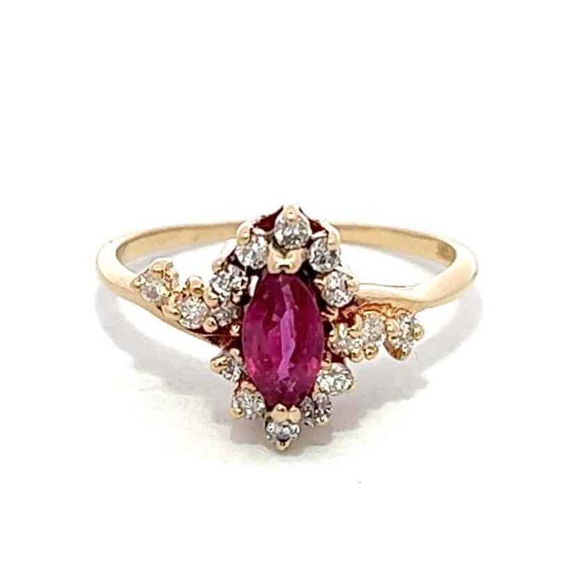 Estate Ring, Ruby, Diamond, Alaska Mint, Jewelry, estate 071357