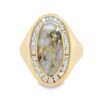This ring is a fine piece of gold quartz jewelry. Which makes the perfect gift for yourself or someone special