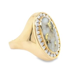 This ring is a fine piece of gold quartz jewelry. Which makes the perfect gift for yourself or someone special
