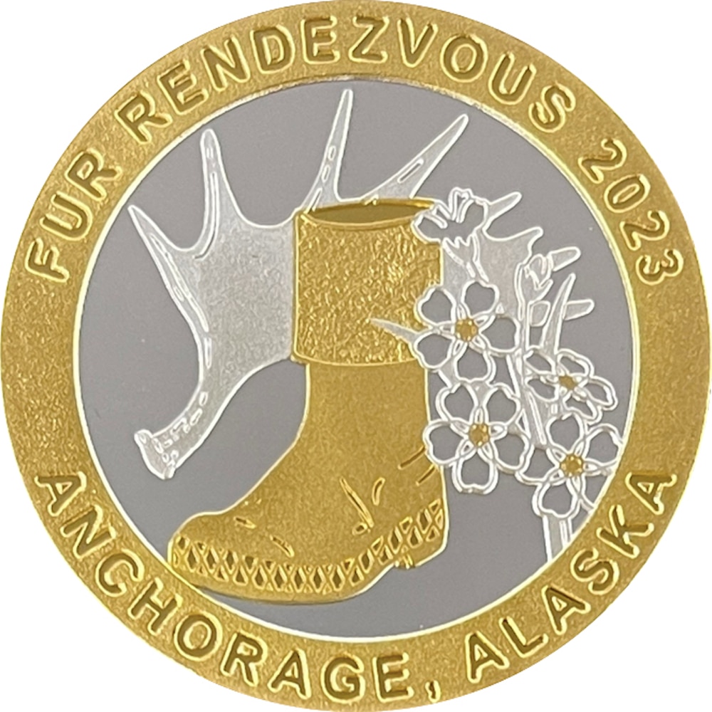 2023 Official Fur Rondy Medallion Alaska Mint