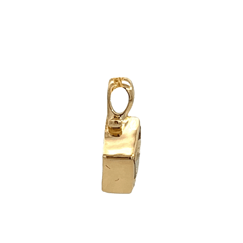 Gold quartz, Diamond shape, Inlaid, Pendant, 14k Gold, Alaska Mint, 608G2 $275