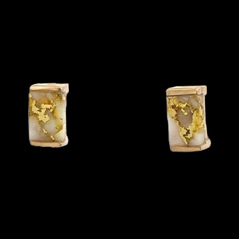 Gold quartz, Earrings, Alaska Mint, EJ37Q $390