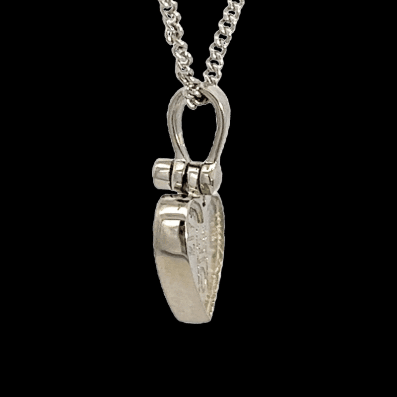 Gold quartz, Pendant, White Gold, Heart, Diamond, Alaska Mint, FF217G2W $625