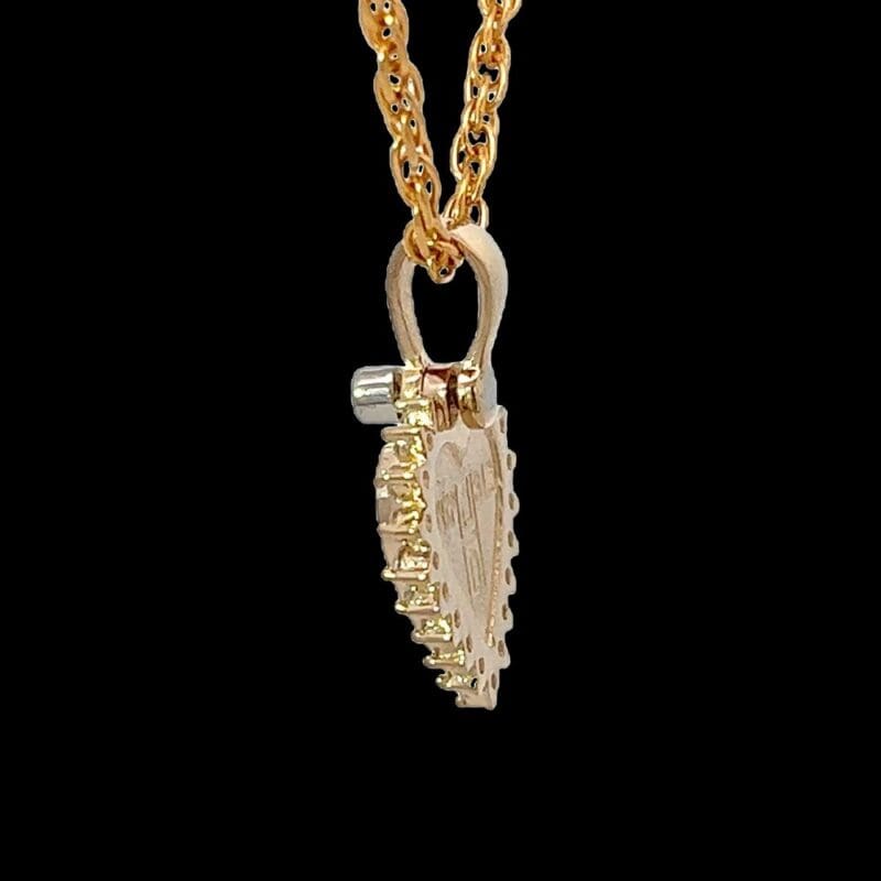 Gold quartz, Pendant, Alaska Mint, Heart, Diamonds, Yellow Gold, FF312G2 $960