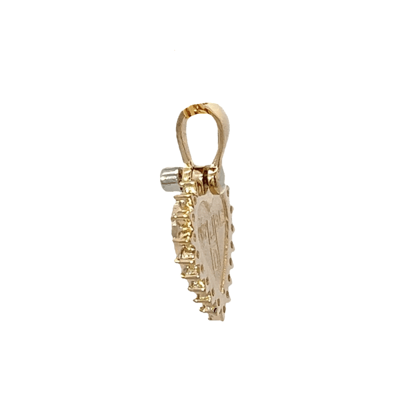 Gold quartz, freeform, pendant, Alaska Mint, 14k, FF312G2