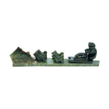 Hand Carved, Jade, Dog Sled and Team, Alaska Mint, J1HDT5-B $457