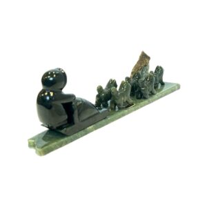 Hand Carved, Jade, Dog Sled and Team, Alaska Mint, J1HDT5-B $457