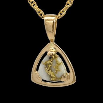Gold quartz, Diamond, Pendant, Alaska Mint, PN441MQ $965