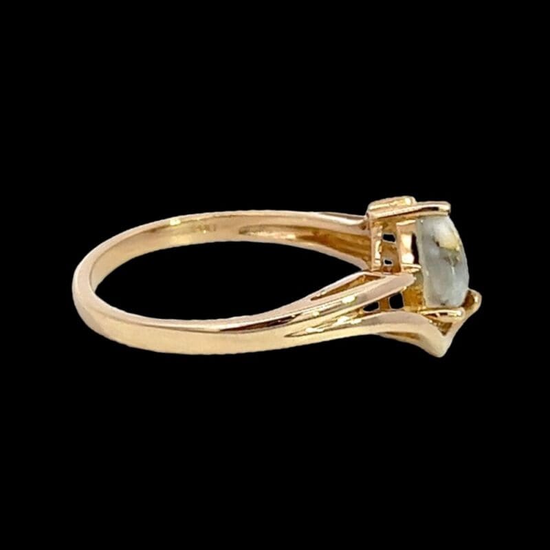 Gold quartz, Ring, Alaska Mint, RL744Q $670