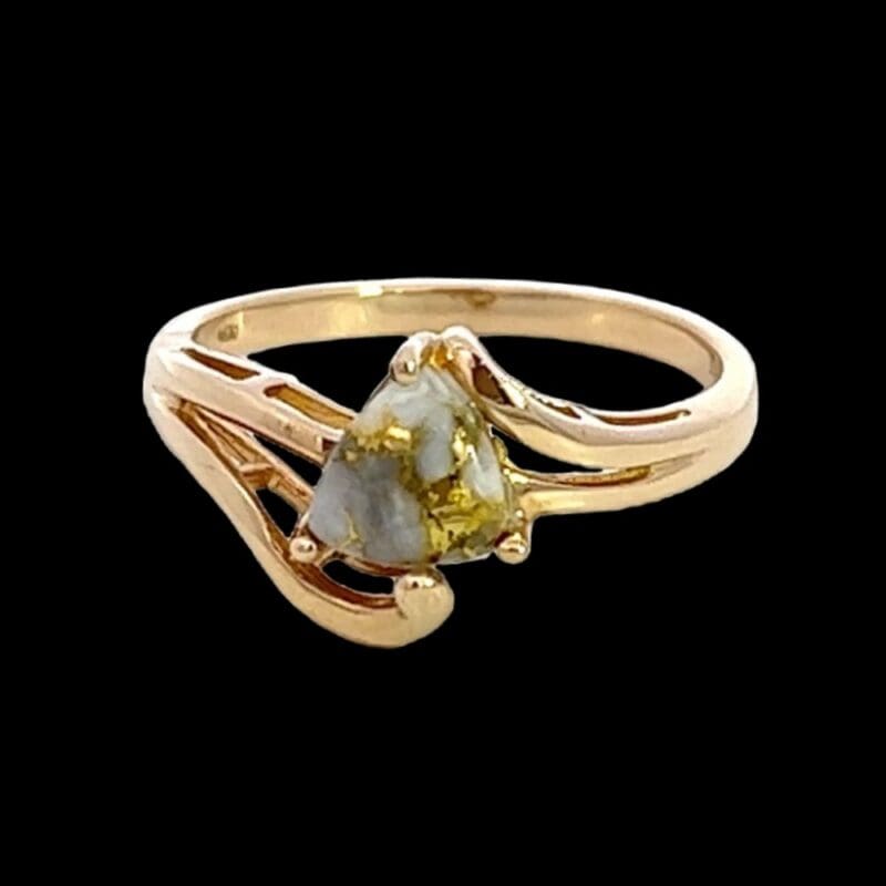 Gold quartz, Ring, Alaska Mint, RL744Q $670